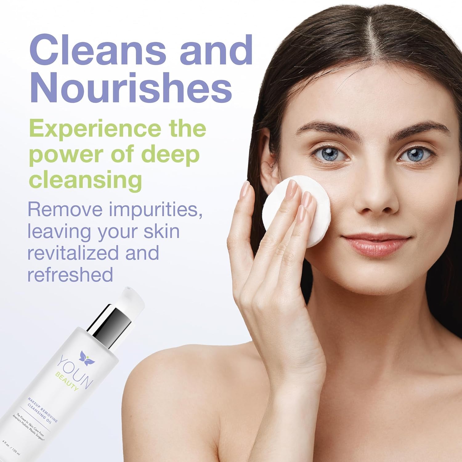 YOUN Beauty MakeUp Removing Cleansing Oil – 120ml | Hydrating & Gentle Double Cleanse