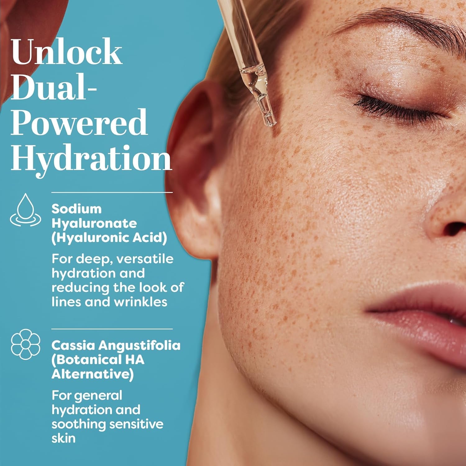 TruSkin HA Hyaluronic Acid Facial Serum – 30ml | Ultra-Hydrating, Anti-Aging Serum for Plump & Radiant Skin