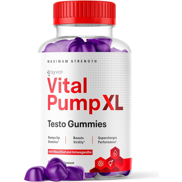 Syvor Vital Pump XL Testo Gummies – 60 Gummies | Natural Testosterone Support for Strength & Energy