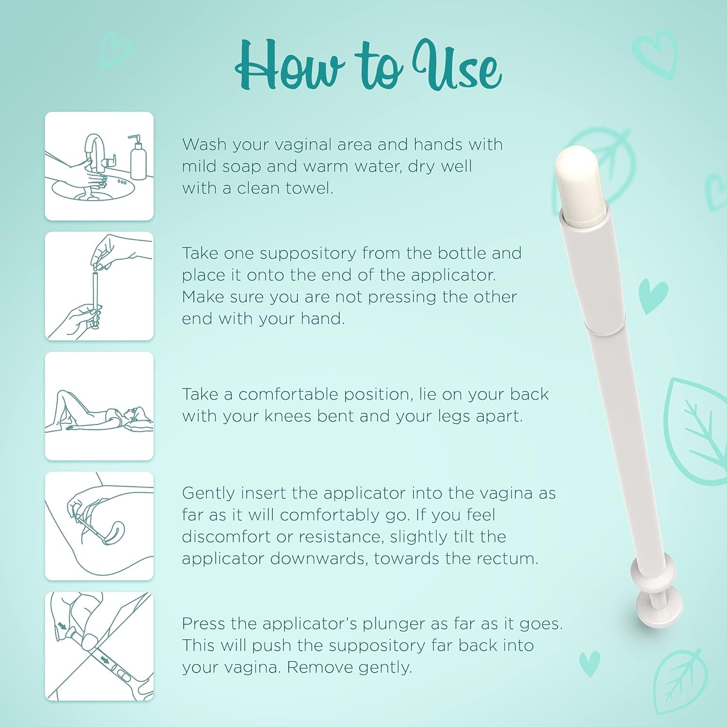 Veefresh - Veecleanse Boric Acid Vaginal Suppositories + Suppository Applicator - Vaginal Ph Balance Suppositories - Vaginal Odor Control - Feel Fresh, Feminine and Confident