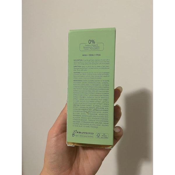 BYROE Kiwi Detox Gel Cleanser – 65ml | Pore-Clearing, Brightening Gel-to-Foam Cleanser