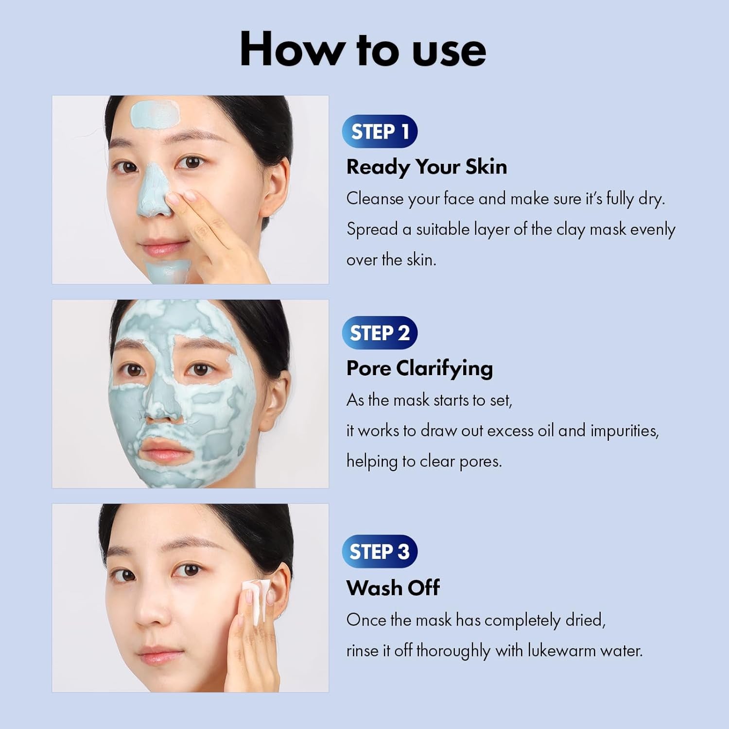 Real Blackhead Mud Mask, Facial & Nose Pore-Purifying Clay - Korean Mud Mask, Blackhead Remover for Face, Pore Tightening, Deep Pore Cleaner, Skin Cooling & Oil Control, 100 G / 3.52 Oz.