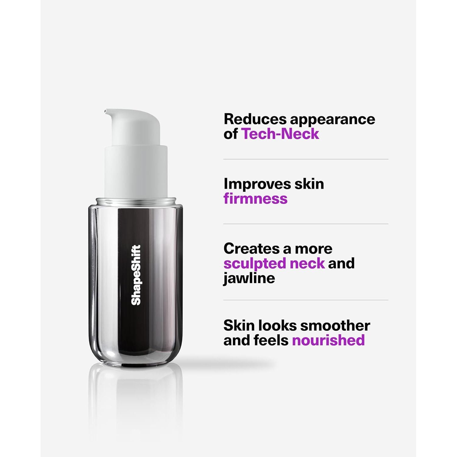 Shapeshift Advanced Jaw & Neck Firming Serum - Double Chin Reducer, Face Tightening Treatment with Exosome Technology to Lift Sagging Skin & Wrinkles in Both Women & Men, 1.7Oz