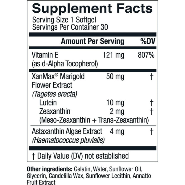 Live Conscious OPTIWELL Screen Time Defense – 30 Softgels | Blue Light Eye Support + Vision Protection