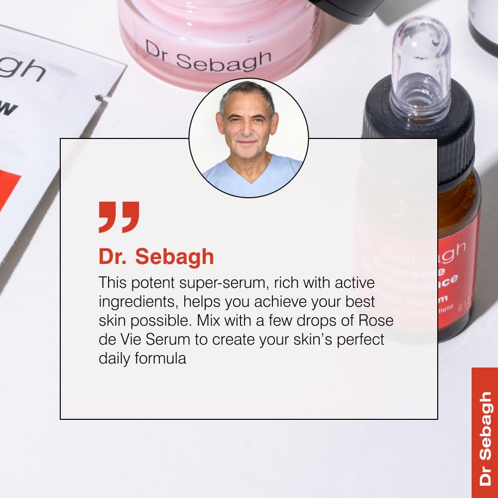 Dr Sebagh Supreme Maintenance Youth Serum – 30ml | Award-Winning Anti-Aging Serum with Resveratrol, Peptides & Hyaluronic Acid