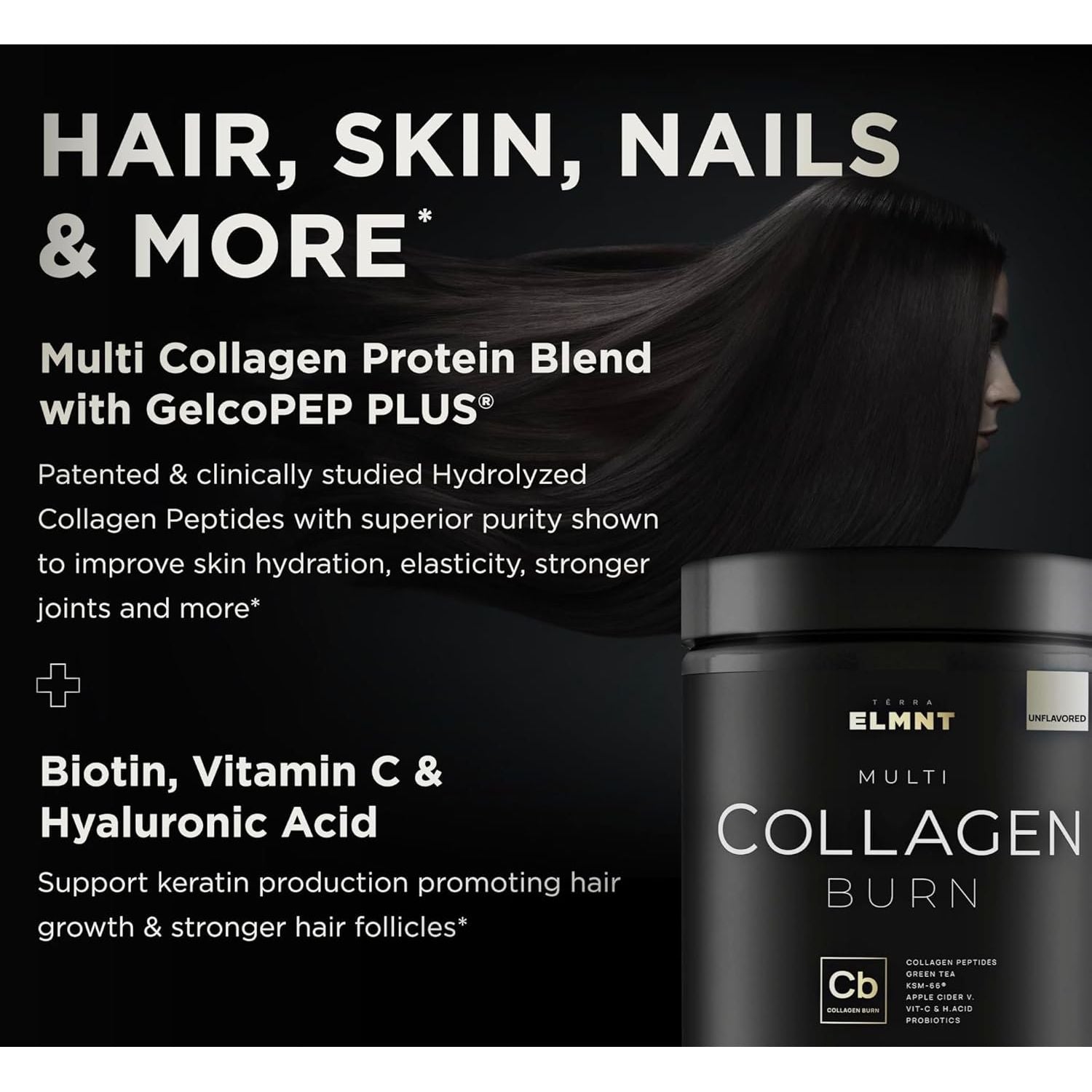 Super Collagen Powder for Women Weight Loss + Beauty W. Probiotics, Hyaluronic Acid, ACV, KSM-66, Biotin - Premium Multi Collagen Peptides Protein Supplement Colageno for Women (Unflavored)