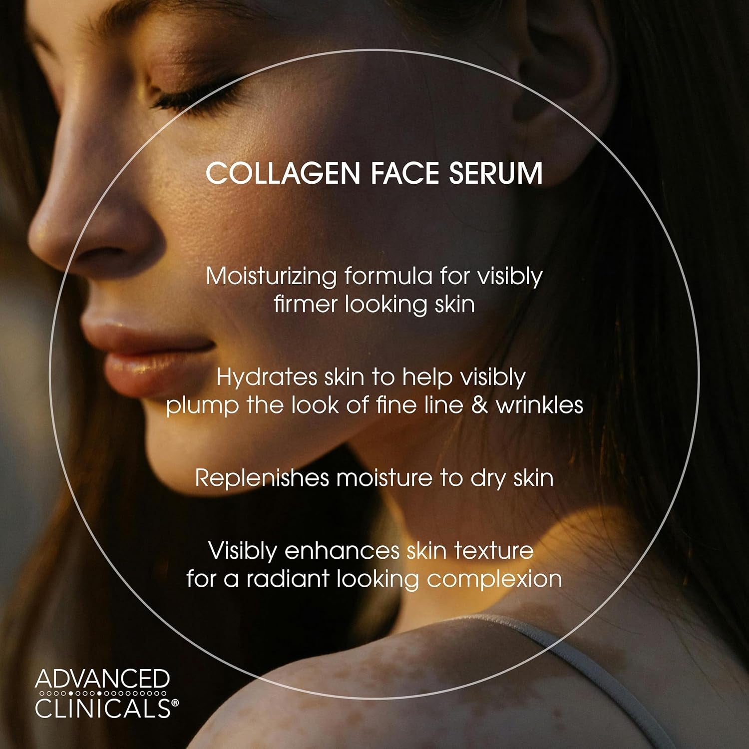Collagen Serum for Face | Visible anti Aging Collagen Peptide Serum + Hyaluronic Acid Moisturizer Improves Look of Wrinkles, Dry Skin, & Fine Lines, No Added Fragrance, 1.75 Fl Oz