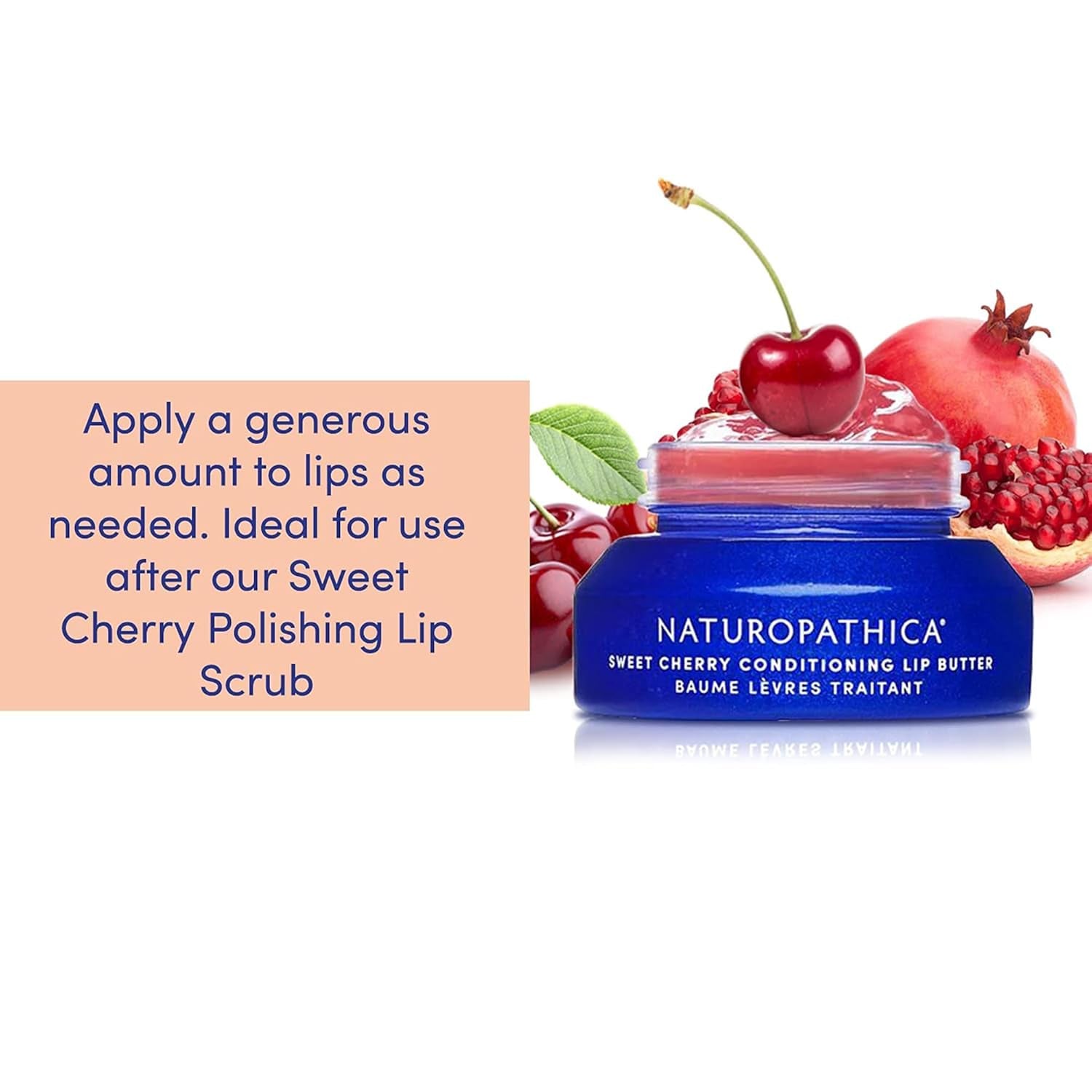 Naturopathica Sweet Cherry Conditioning Lip Butter – 15ml | Hydrating & Plumping Lip Balm