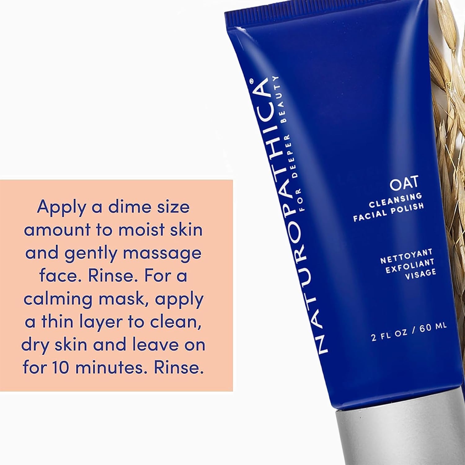 Naturopathica Oat Cleansing Facial Polish – 60ml | Gentle Exfoliating & Hydrating Face Wash
