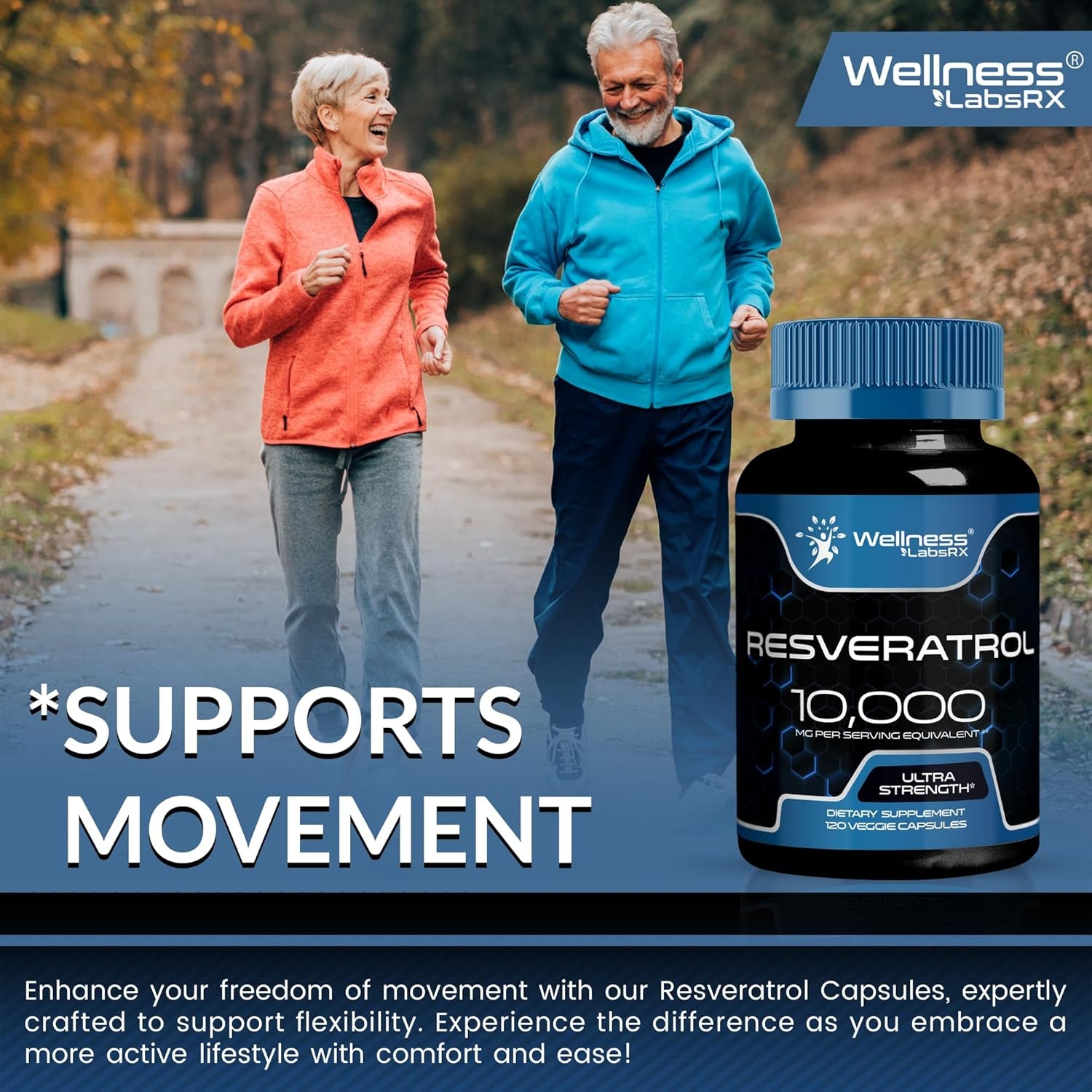 WELLNESS LABSRX Resveratrol 10,000MG - 120 Capsules