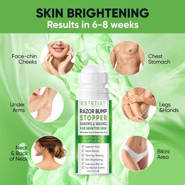 ESTETIST Razor Bump Stopper (Citrus Scent) – 90ml | Ingrown Hair & Razor Burn Solution for Sensitive Skin