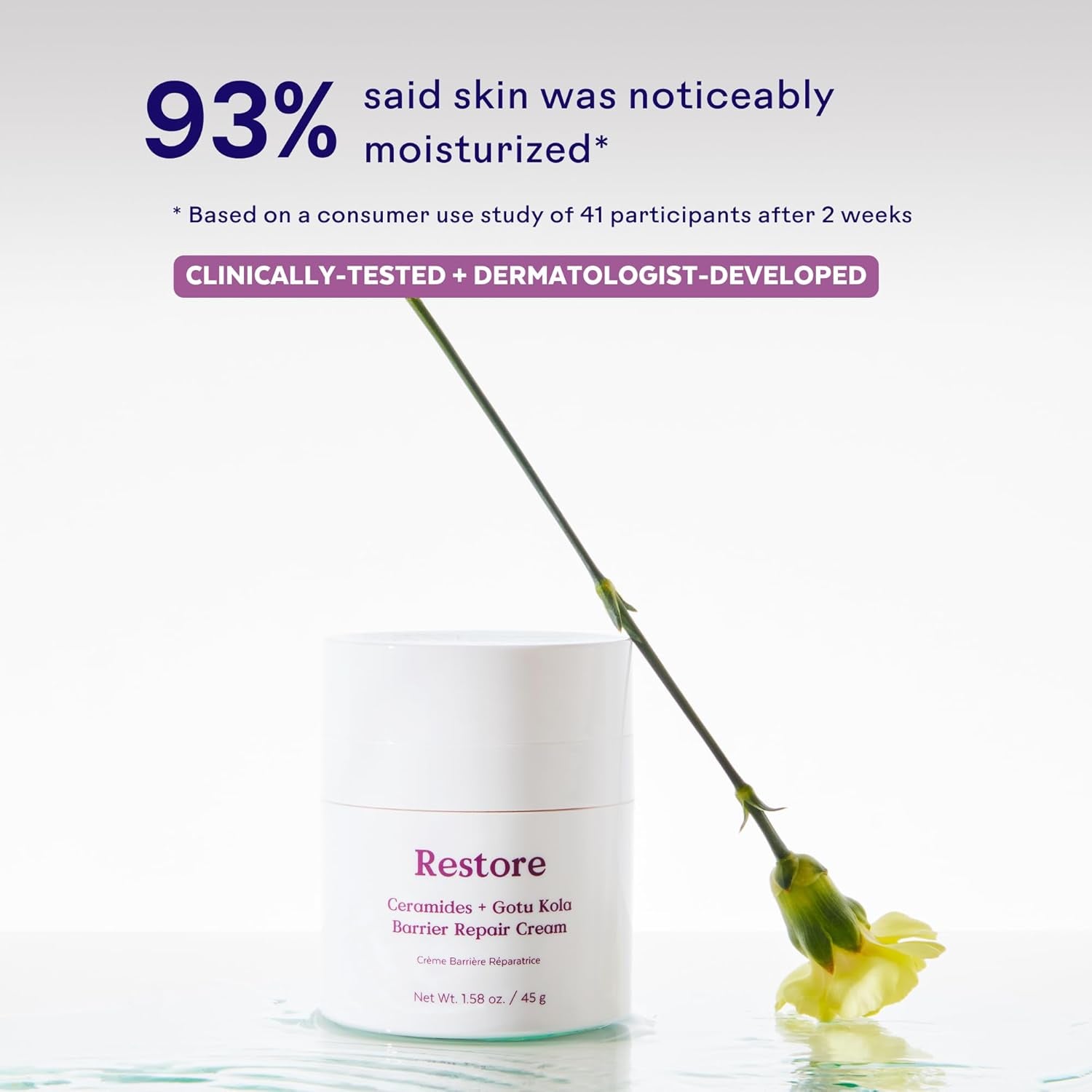 - Restore Ceramides + Gotu Kola Barrier Repair Cream | Moisturize, Comfort, Soothe Skin | Cruelty-Free, Vegan, Paraben-Free, Sensitive Skin Safe (1.58 Oz | 45 G)