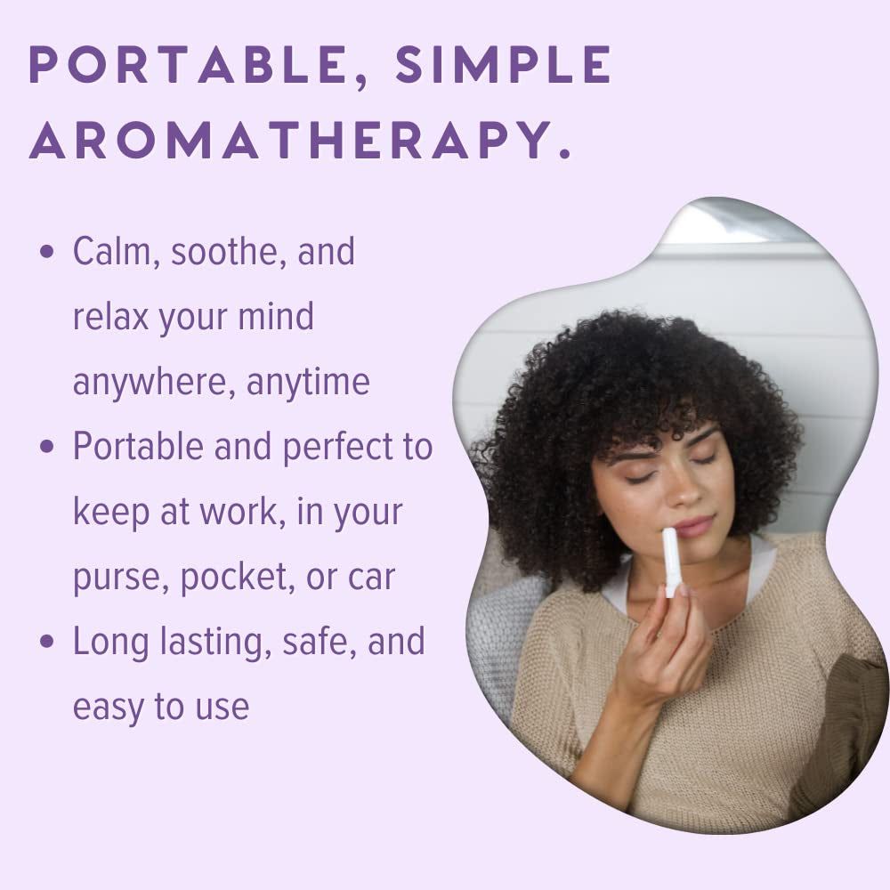 MOXE Lavender 100% Pure Essential Oil Inhalers – 3 Vapor Sticks | On-the-Go Stress Relief & Aromatherapy