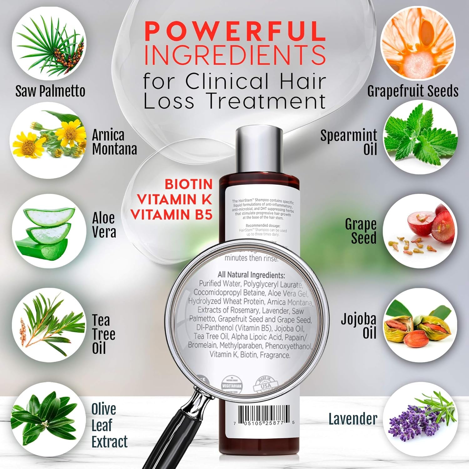 Advanced Trichology HairStem DHT Blocker Shampoo – 10oz | Clinically Developed for Hair Thinning & Scalp Health