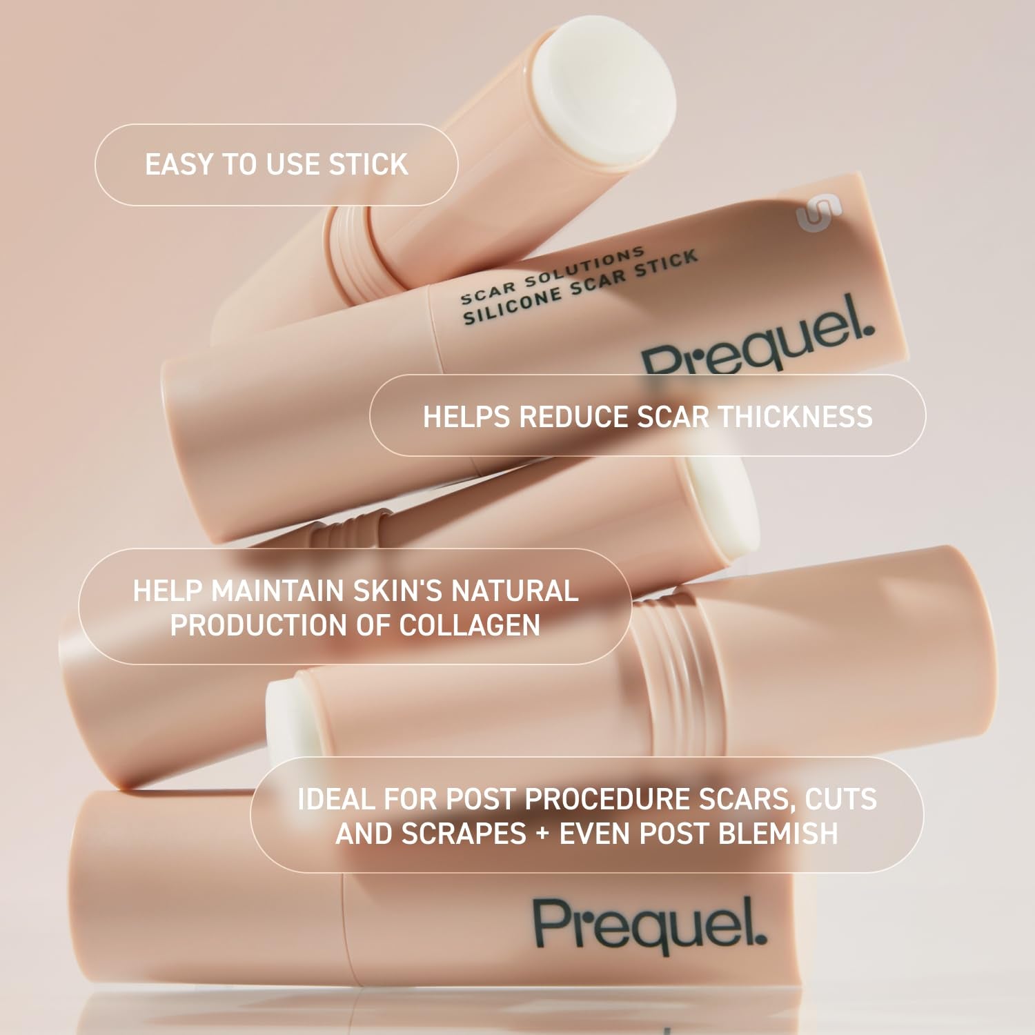 Prequel Scar Solutions – 60% Silicone Stick Cream | Advanced Scar & Stretch Mark Care