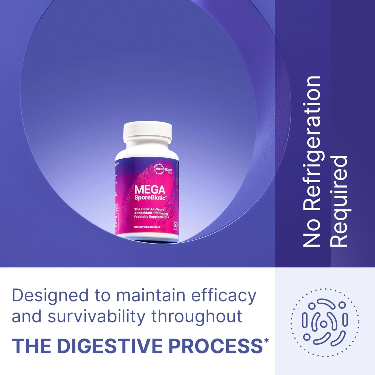 Microbiome Labs MegaSporeBiotic – 60 Capsules | DNA-Verified Spore-Based Probiotic for Gut & Immune Health