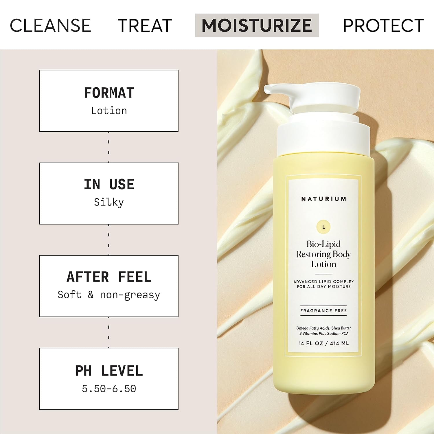 Bio-Lipid Restoring Moisturizing Body Lotion with Shea Butter, Fragrance Free, 14 Oz