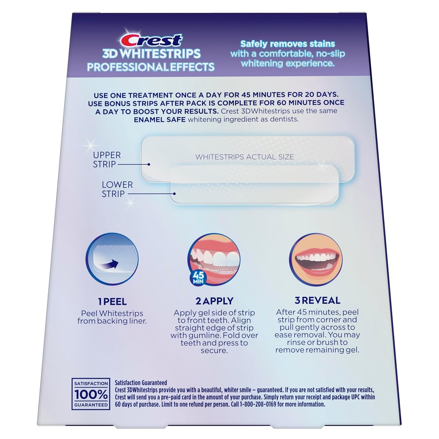 Crest 3D Whitestrips Professional Effects – 22 Treatments (44 Strips) | Professional Whitening, Deep Stain Removal & Lasting Brightness