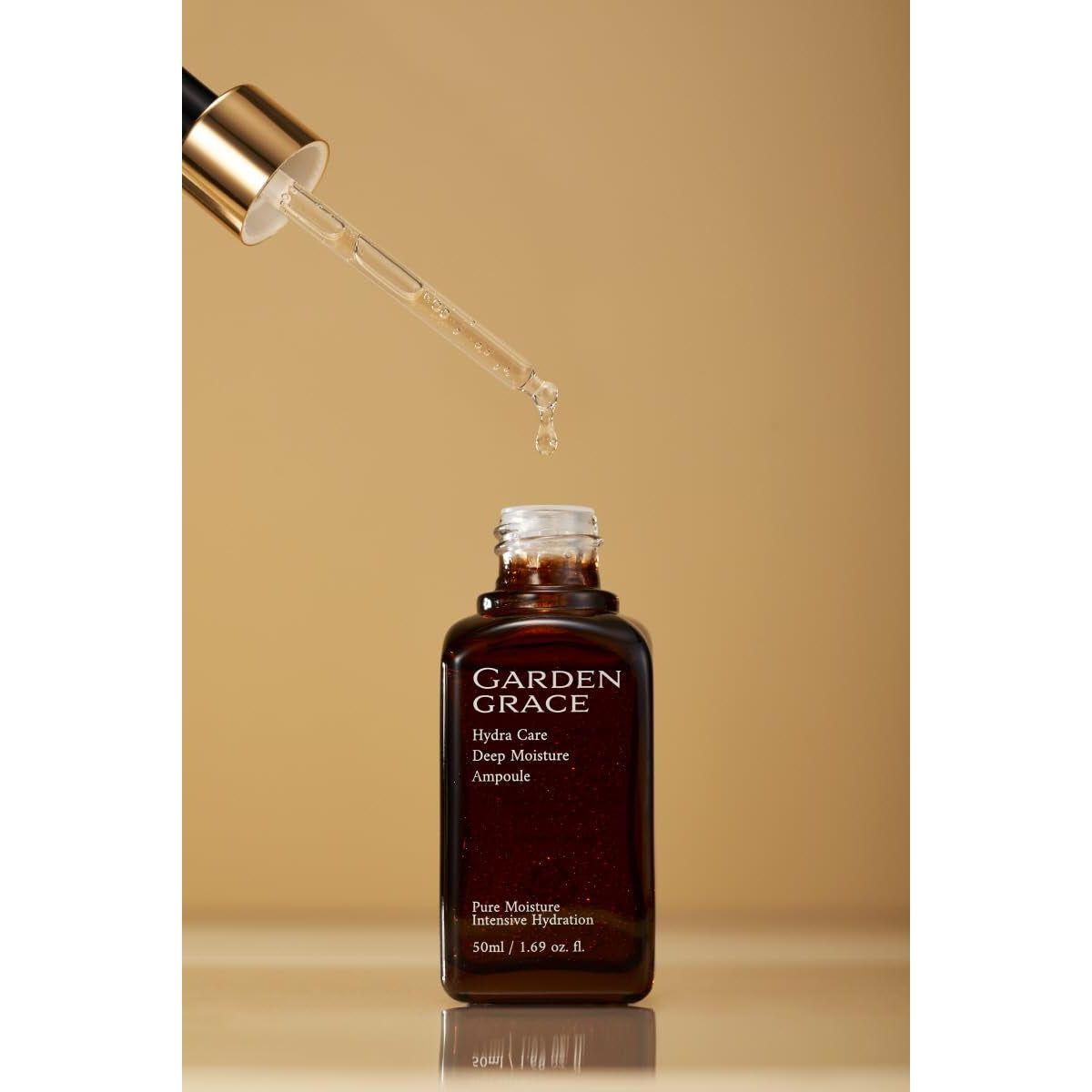 GARDENGRACE Hydra Care Deep Moisture Ampoule – 50ml | Intense Hydration & Radiance with 37 Botanical Actives