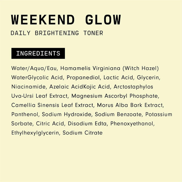 Versed Weekend Glow Daily Brightening Solution – 120ml | Vitamin C Toner for Dark Spots & Uneven Skin Tone