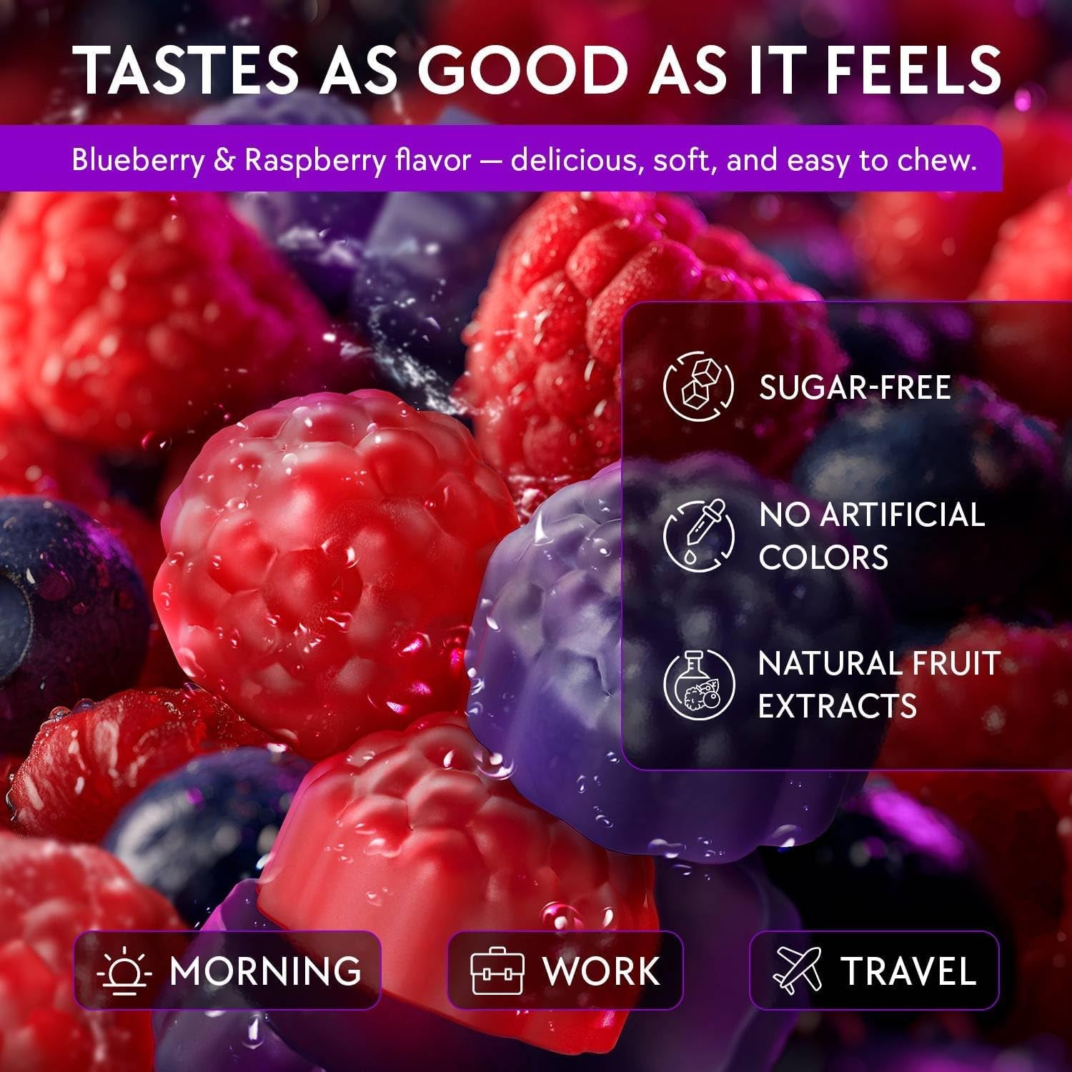 Biotin Gummies 10000Mcg for Hair Growth Support - Sugar Free Multi Collagen with Keratin, Silica & Hyaluronic Acid - Pectin Based, Soft Chew Hair Skin and Nails Vitamins - 120 Count