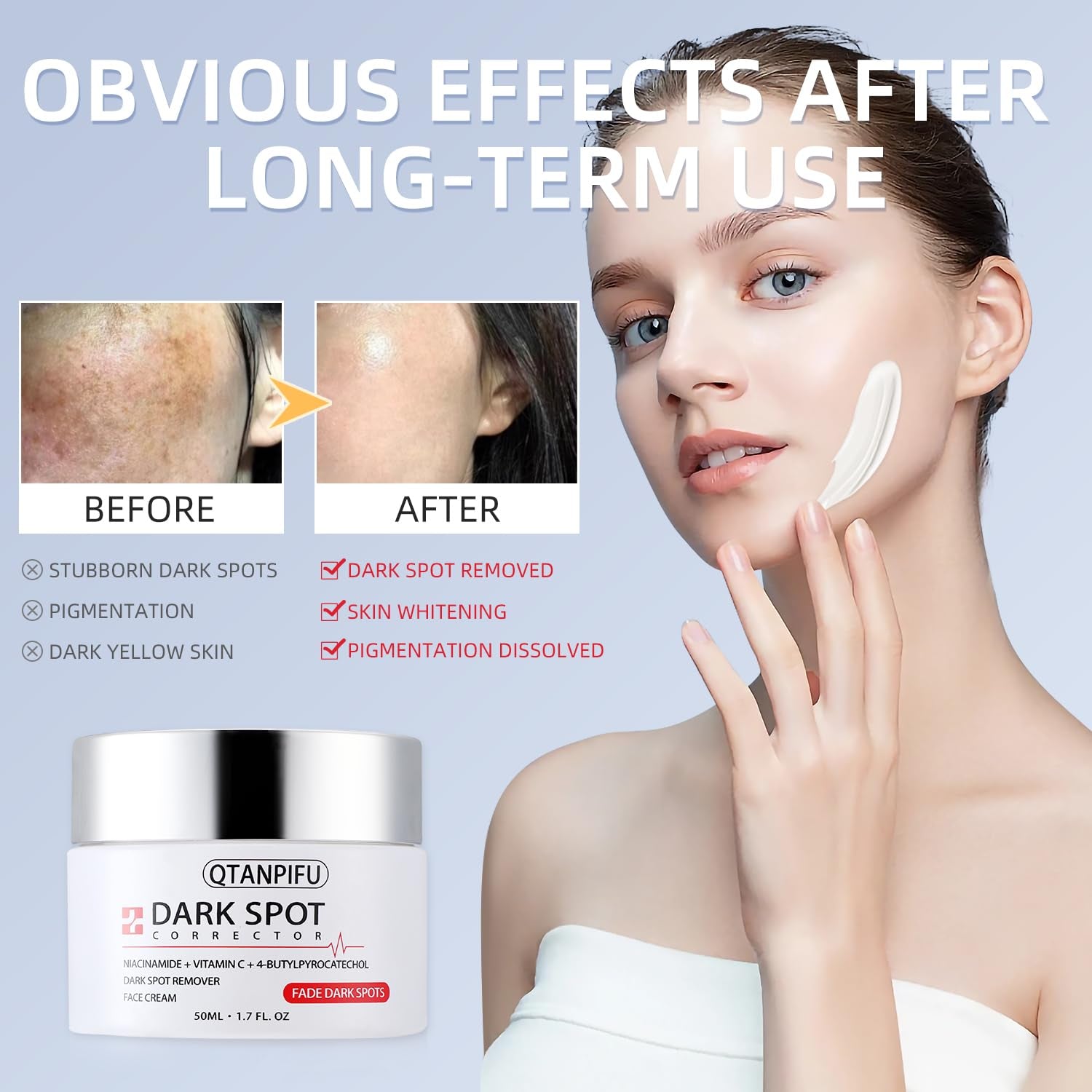 QTANPIFU Dark Spot Corrector – 50ml | Brightens Pigmentation, Sun Spots & Uneven Skin Tone