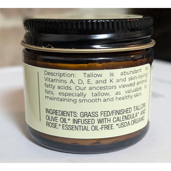 Hearth & Homestead Whipped Tallow Balm (Herb-Infused) – 37g | Ancestral Skincare with Grass-Fed Tallow & Healing Herbs
