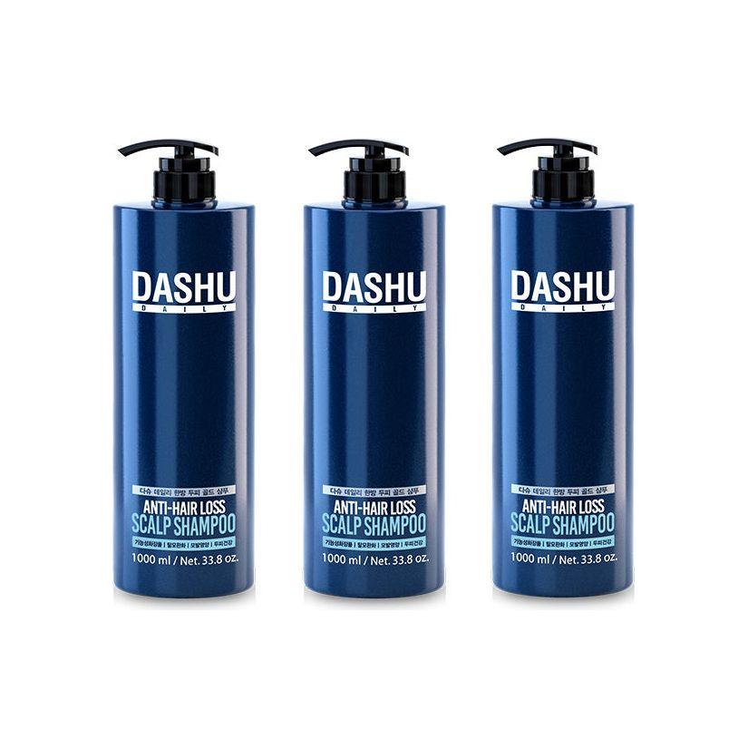 DASHU Daily Anti - Hair Loss Scalp Shampoo 500ml X 3ea - Glam Global UK