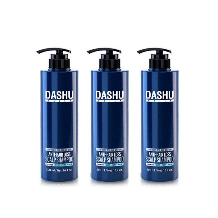 DASHU Daily Anti - Hair Loss Scalp Shampoo 500ml X 3ea - Glam Global UK