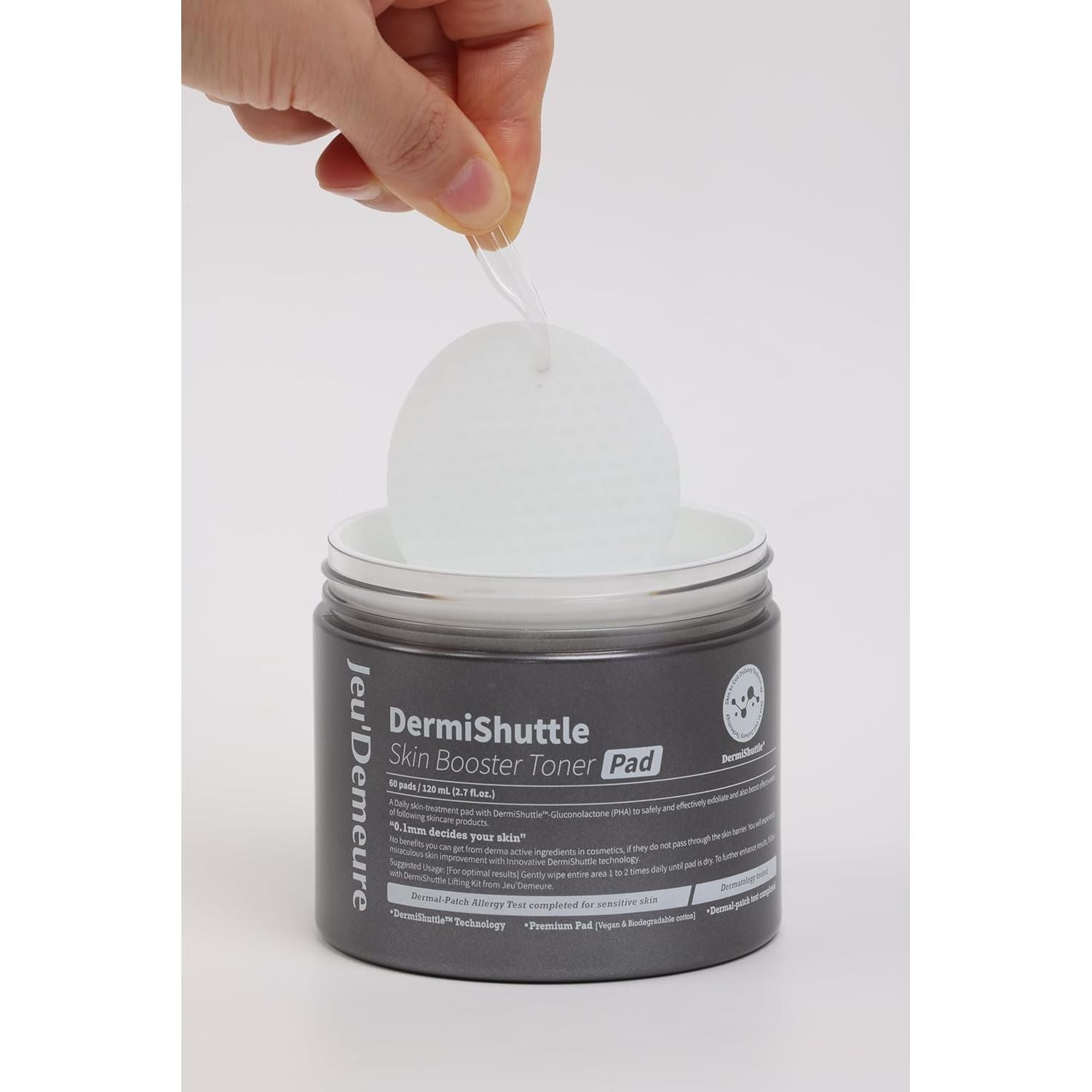 JEU'DEMEURE Dermishuttle Skin Booster Toner Pad – 60 Pads | Gentle Exfoliation & Pore Refinement