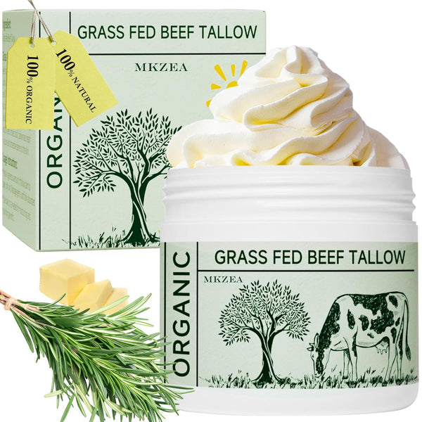 MKZEA Organic Grass-Fed Beef Tallow – 48g | Deep Hydration & Multi-Vitamin Skin Nourishment