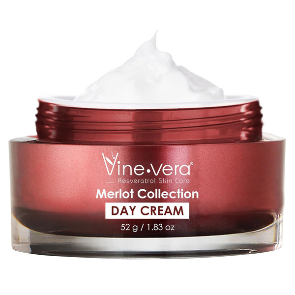 Vine Vera Resveratrol Skin Care Merlot Collection Day Cream – 52g | Anti-Ageing Hydration with Resveratrol