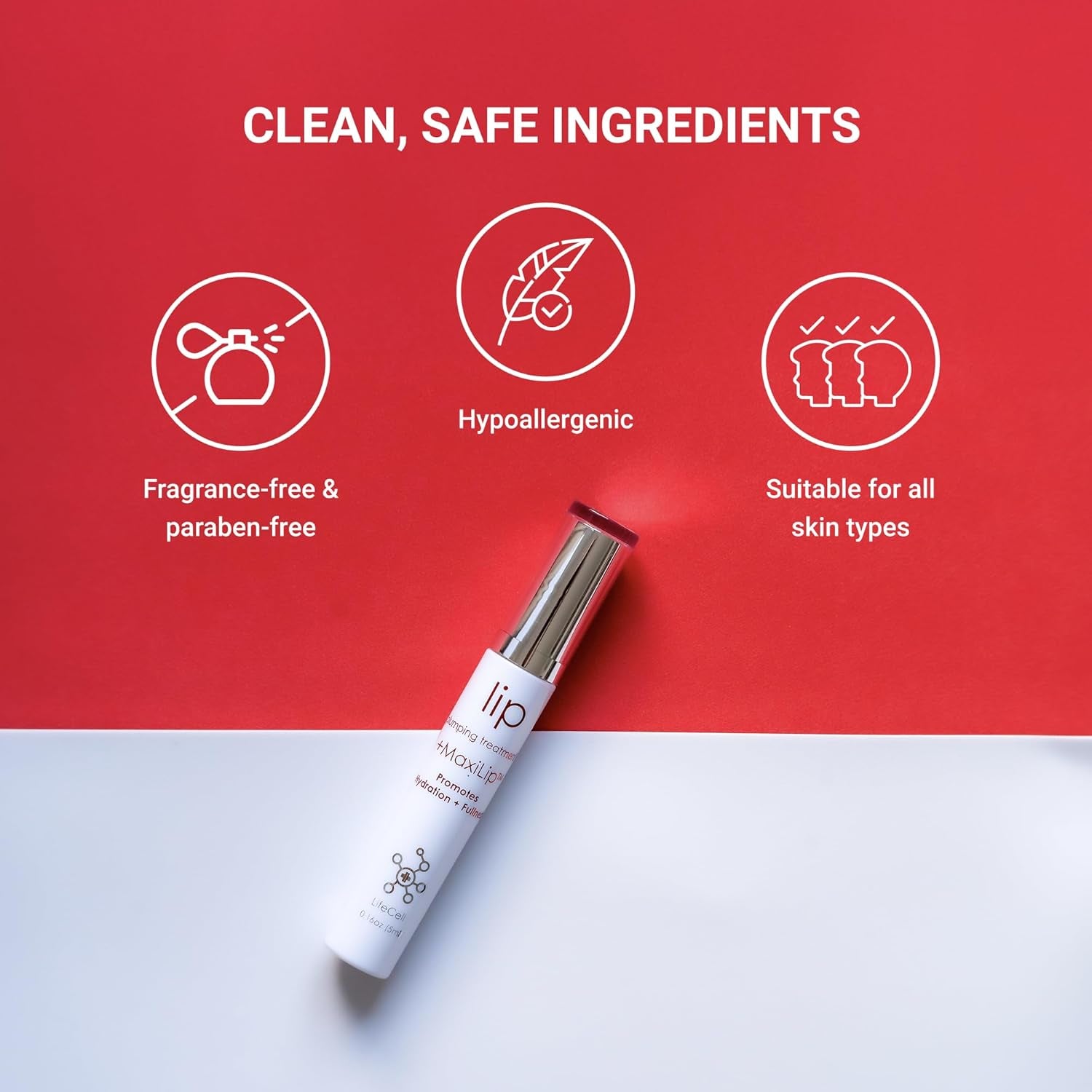 LifeCell Lip Plumping Treatment – 5ml | MaxiLip Peptide, Collagen-Boosting & Hydrating