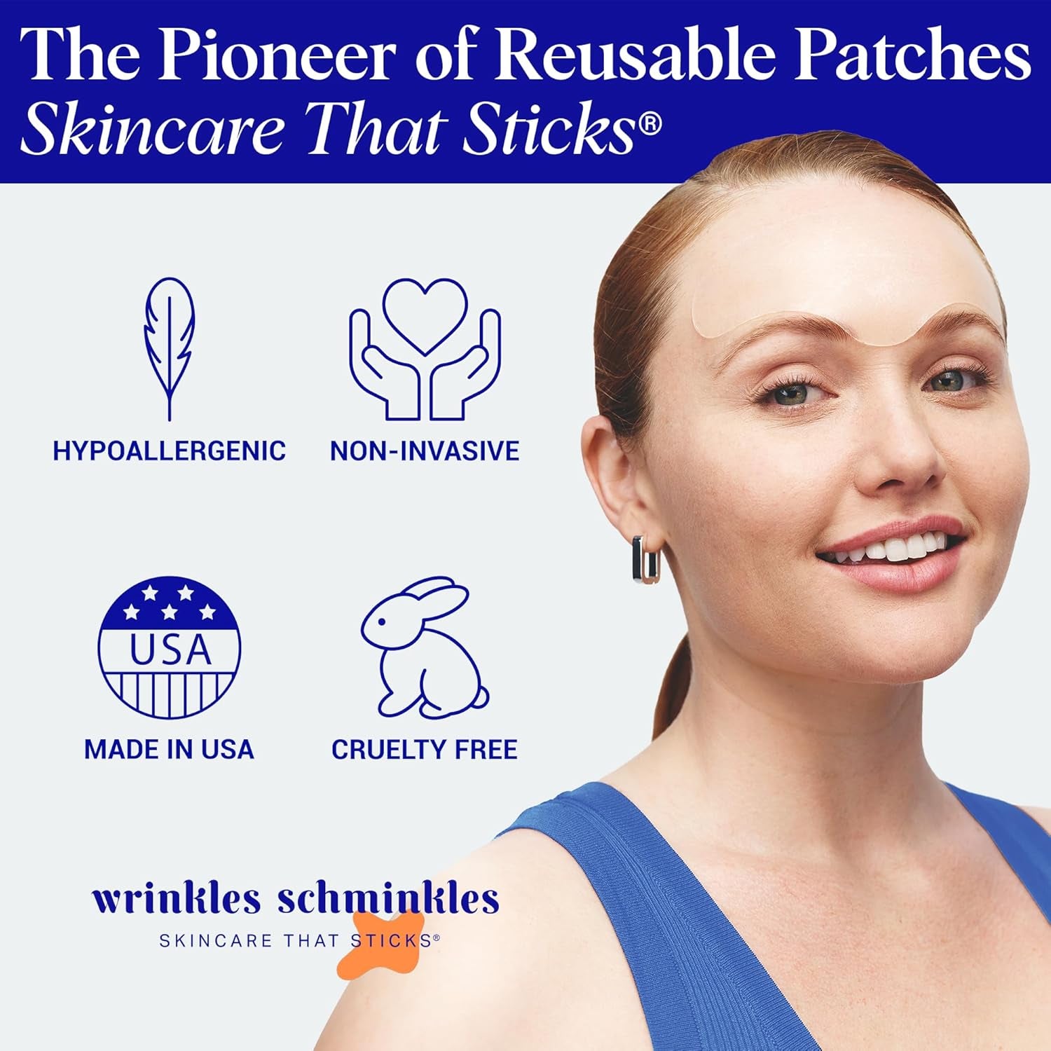 Wrinkles Schminkles Forehead Wrinkle Patches – 1 Pad (2 Packs) | Non-Invasive Line-Smoothing Treatment for Forehead & Frown Lines