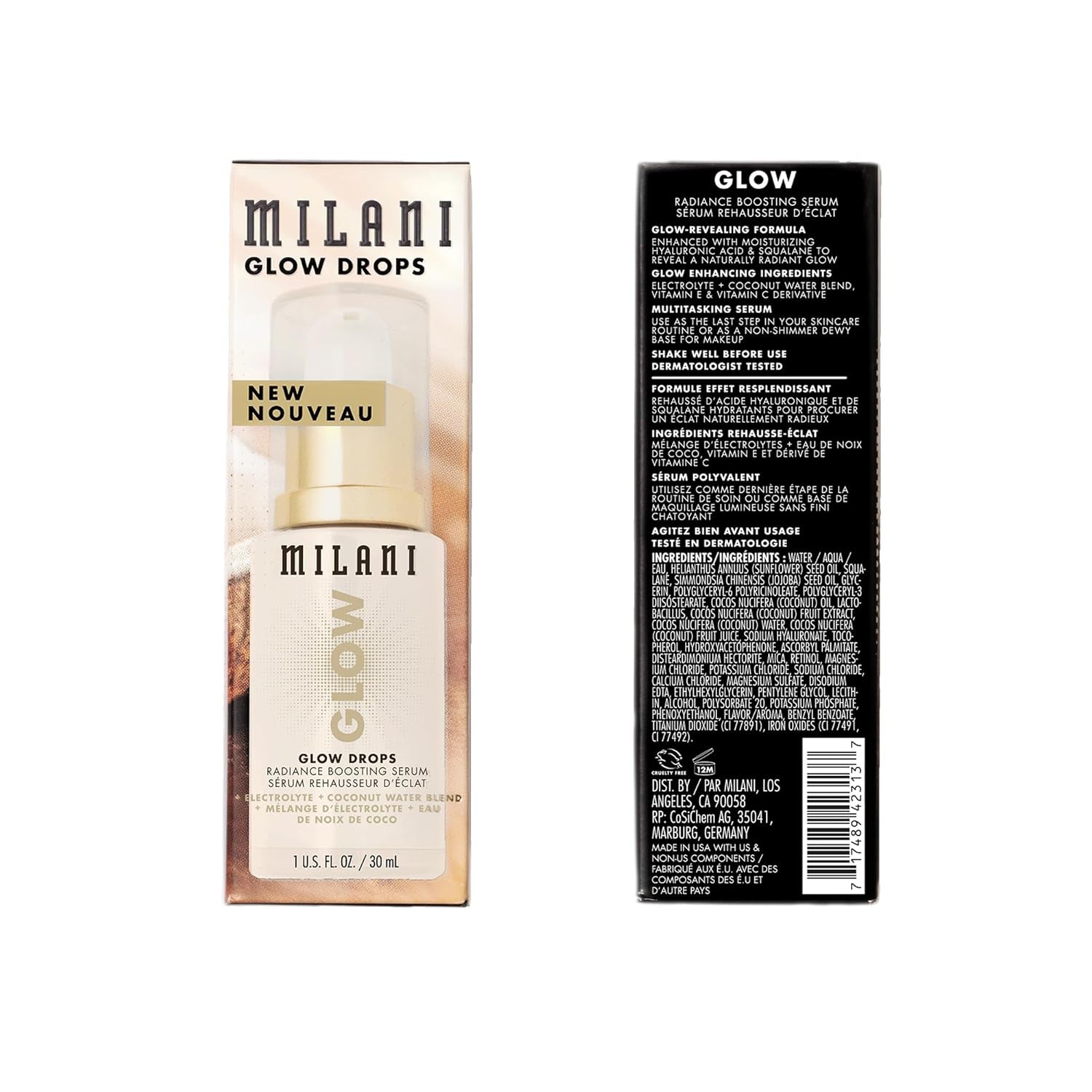 Milani Glow Drops Radiance Boosting Serum – 30ml | Hydrating, Dewy & Radiant Glow