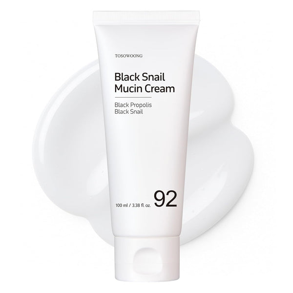 Black Snail Mucin 92% Face Cream, 920,768Ppm Black Snail Mucin, Propolis, Lightweight Moisturing Cream for Soft, Glowy Skin, Moisturizer Face Cream, Korean Skin Care, 100Ml, 3.38 Fl.Oz.