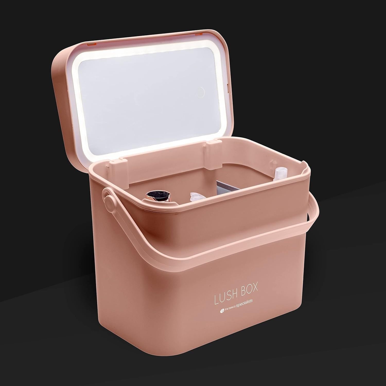 Rio Lush Box Portable Makeup Cosmetic Vanity Travel Case Organiser with Removeable LED Light Mirror