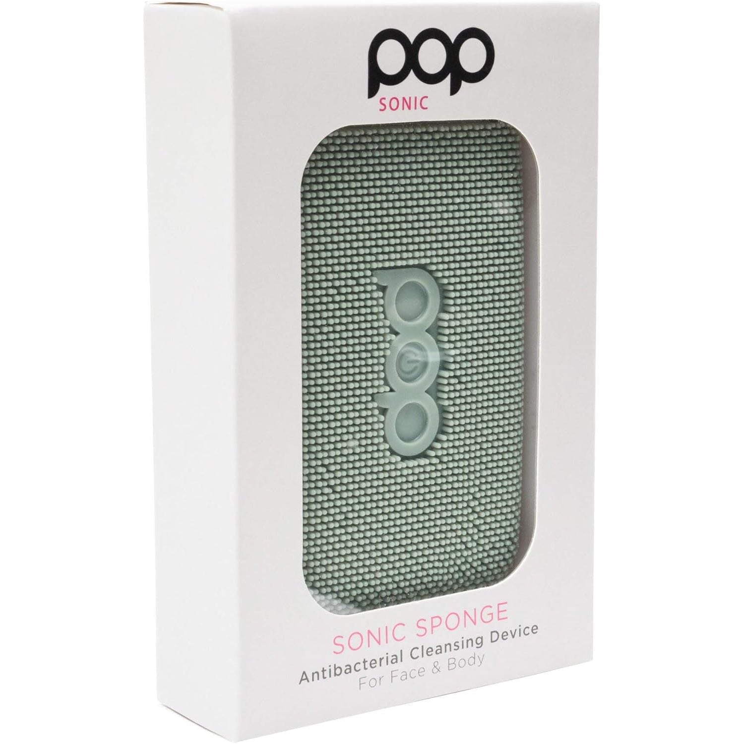 Pop Sonic Sponge | The Ultimate Face & Body Cleanser – Grey | 2-in-1 Waterproof Silicone Exfoliator