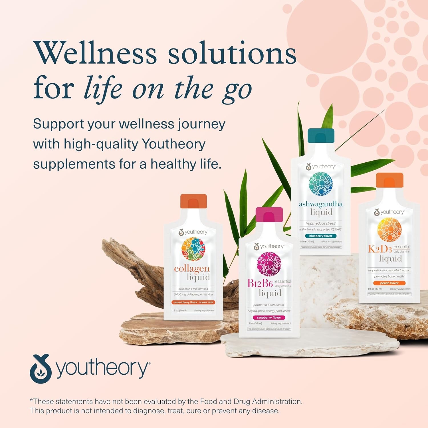 Youtheory Collagen Liquid, Natural Berry Flavor - 12 Single Serving Packets X 30ml