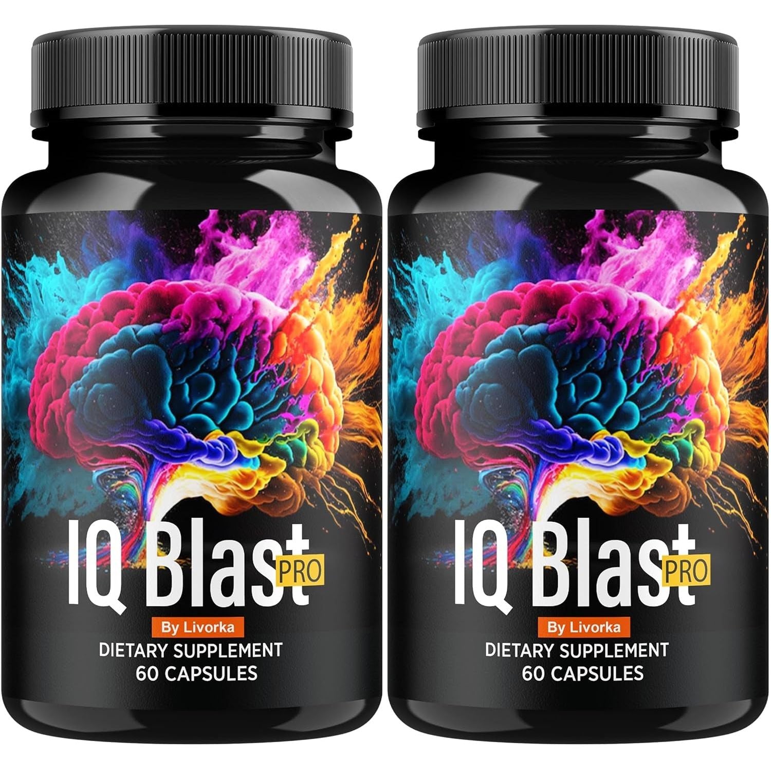 LIVORKA IQ Blast Pro Capsules – 120 Capsules (2 Pack) | Advanced Nootropic for Focus, Memory & Mental Energy