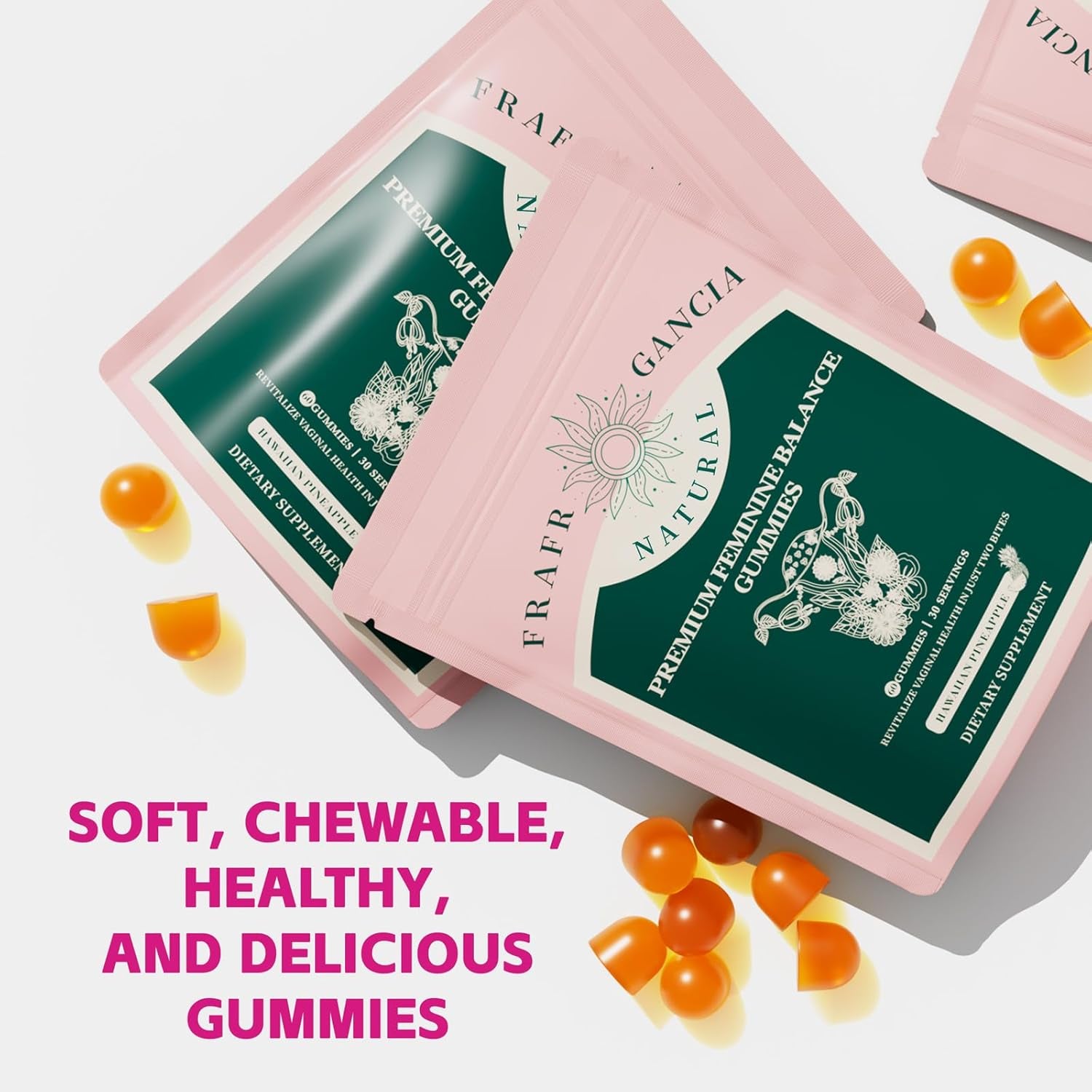 Premium Feminine Balance Gummies for Women’S - Hawaiian Pineapple Gummies for Women PH Balance Support - Delicious PH Balance for Women’S with Immune Support - Vegetarian Friendly - 60 Count