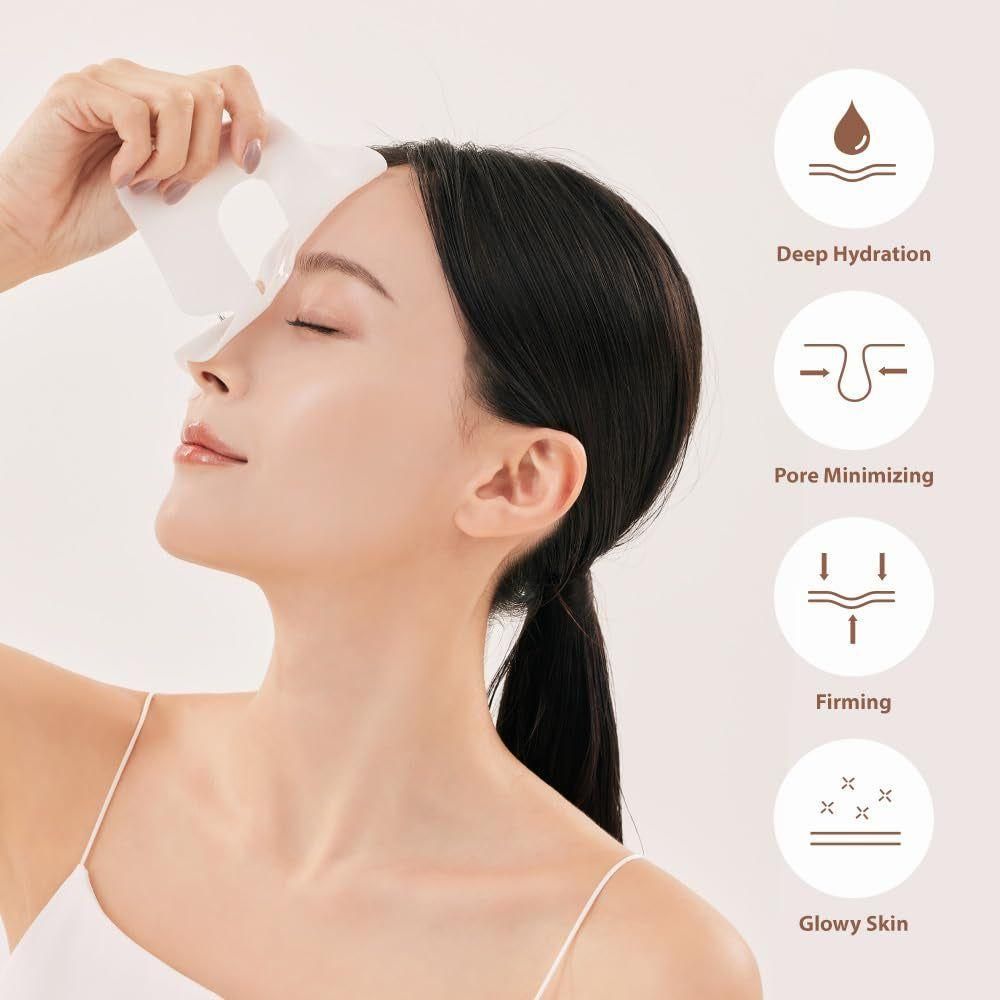 Deep Collagen Overnight Mask 37Gx4Ea | the Real Collagen 2,160,000Ppb | Facial Hydrogel Masks with Low Molecular Weight Collagen for Elasticity, Firming, and Moisturizing - Glam Global UK