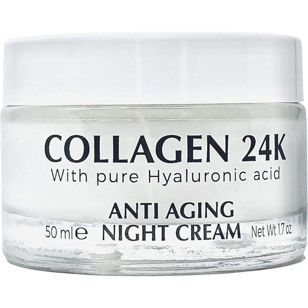 DELFANTI Collagen 24K with Hyaluronic Acid Anti Aging Night Cream - 50ml (Made in Italy) - Glam Global UKDELFANTI