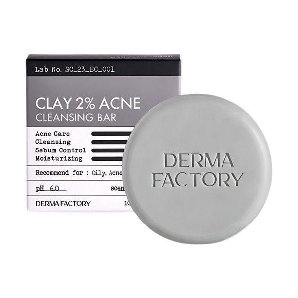 DERMA FACTORY Clat 2% Acne Cleansing Bar 120g - Glam Global UKDERMA FACTORY