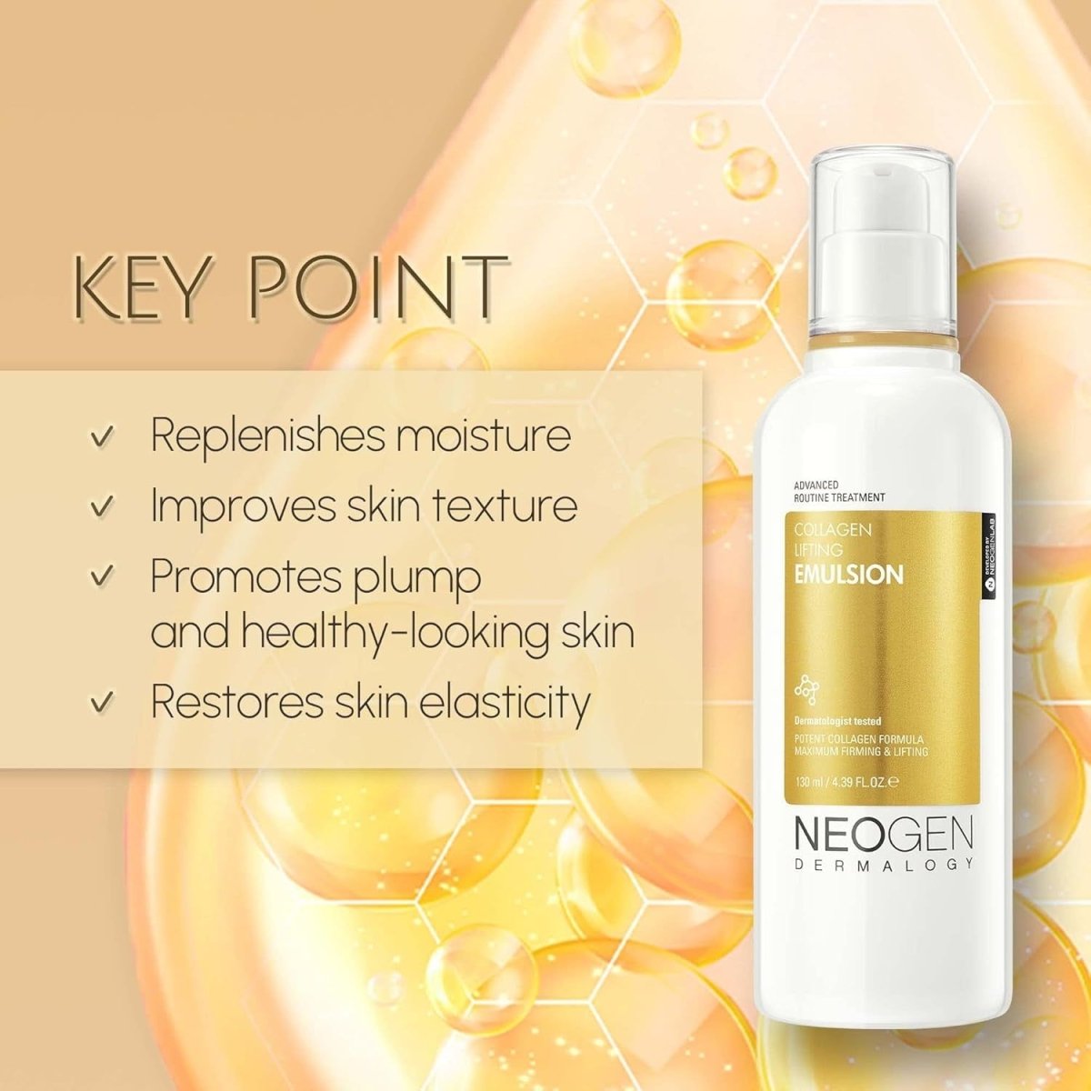 DERMALOGY by NEOGENLAB Collagen Lifting Emulsion 4.39 Fl Oz - 130 ml - Glam Global UK