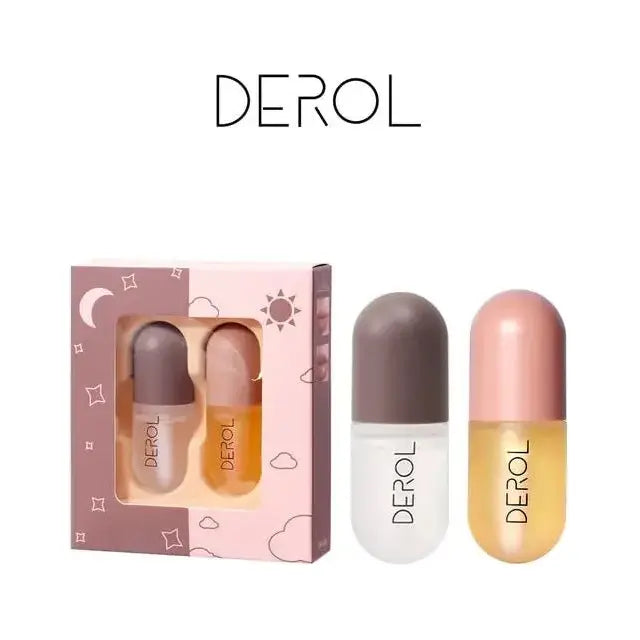 DEROL™ Lip Plumper Kit | Day & Night Lip Treatment - Vegan & Cruelty - Free - Glam Global UK