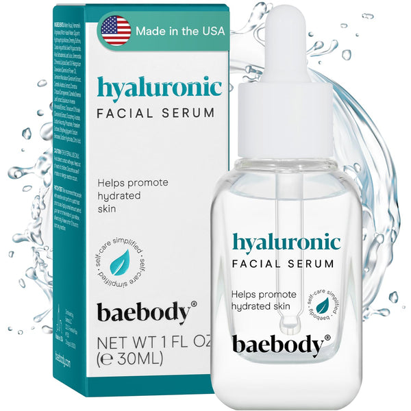 Baebody Hyaluronic Facial Serum – 30ml | Deep Hydration, Plumping & Anti-Aging with Vitamins C & E