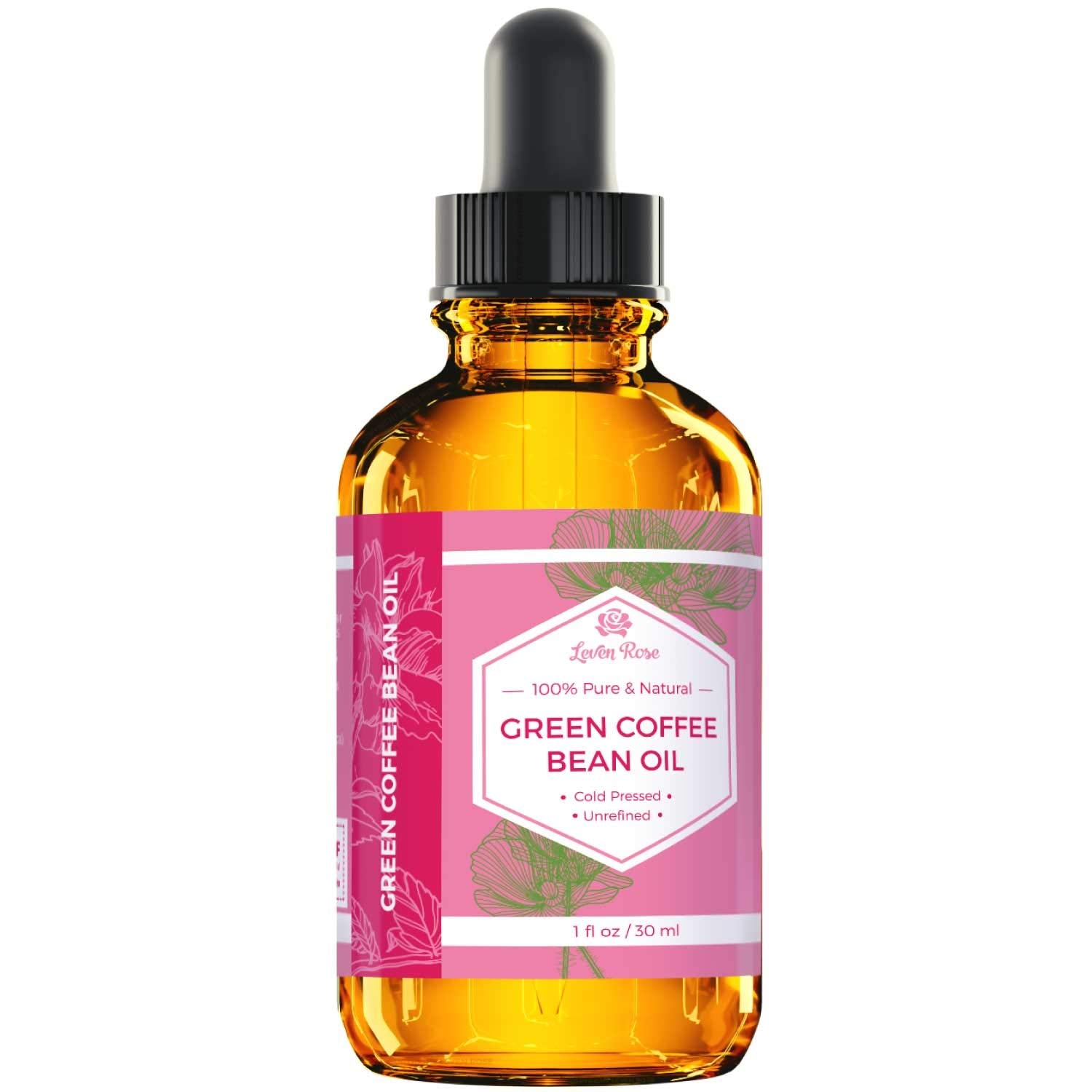 Leven Rose Green Coffee Bean Oil – 30ml | Cold-Pressed Hydration, Firming & Scar Care
