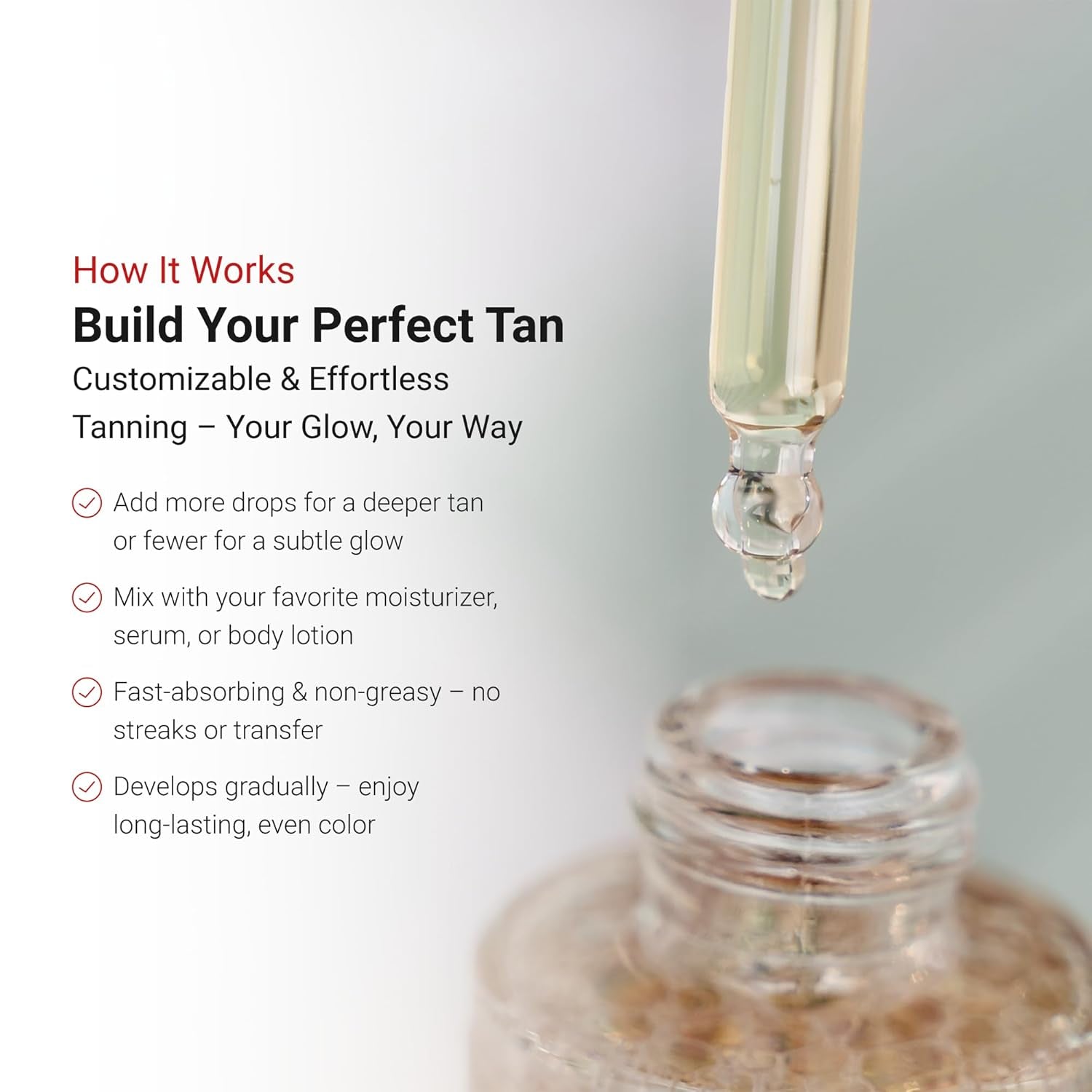 LifeCell Glow Illuminating Self Tanning Drops – 30ml | Customizable, Hydrating Tan for Face & Body
