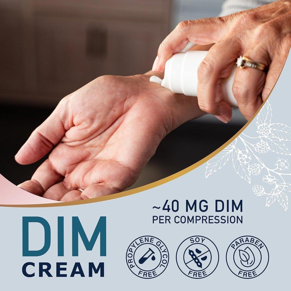 DIM Cream Diindolylmethane Hormone Balancing Cream for Women ~40Mg per Serving | Soy-Free - Glam Global UK